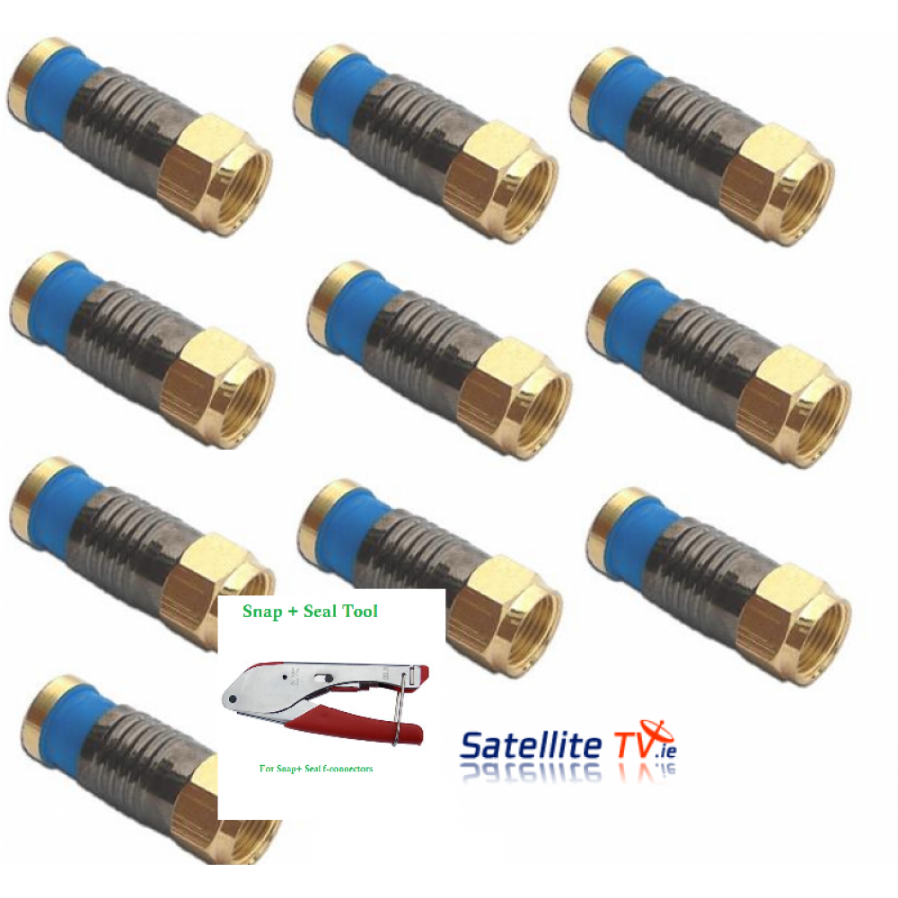 FConnector Crimping Tool + 10 Gold FConnectors